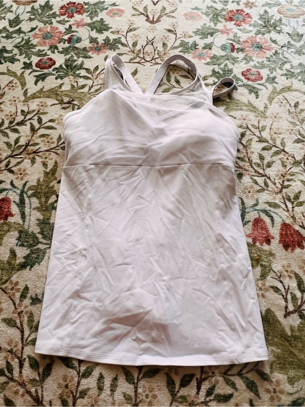 Alo Yoga Mesh Front Tank White Medium